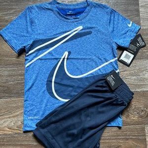 Boys Nike Outfit Set T-Shirt Shorts Dri-Fit Size 7 NWT